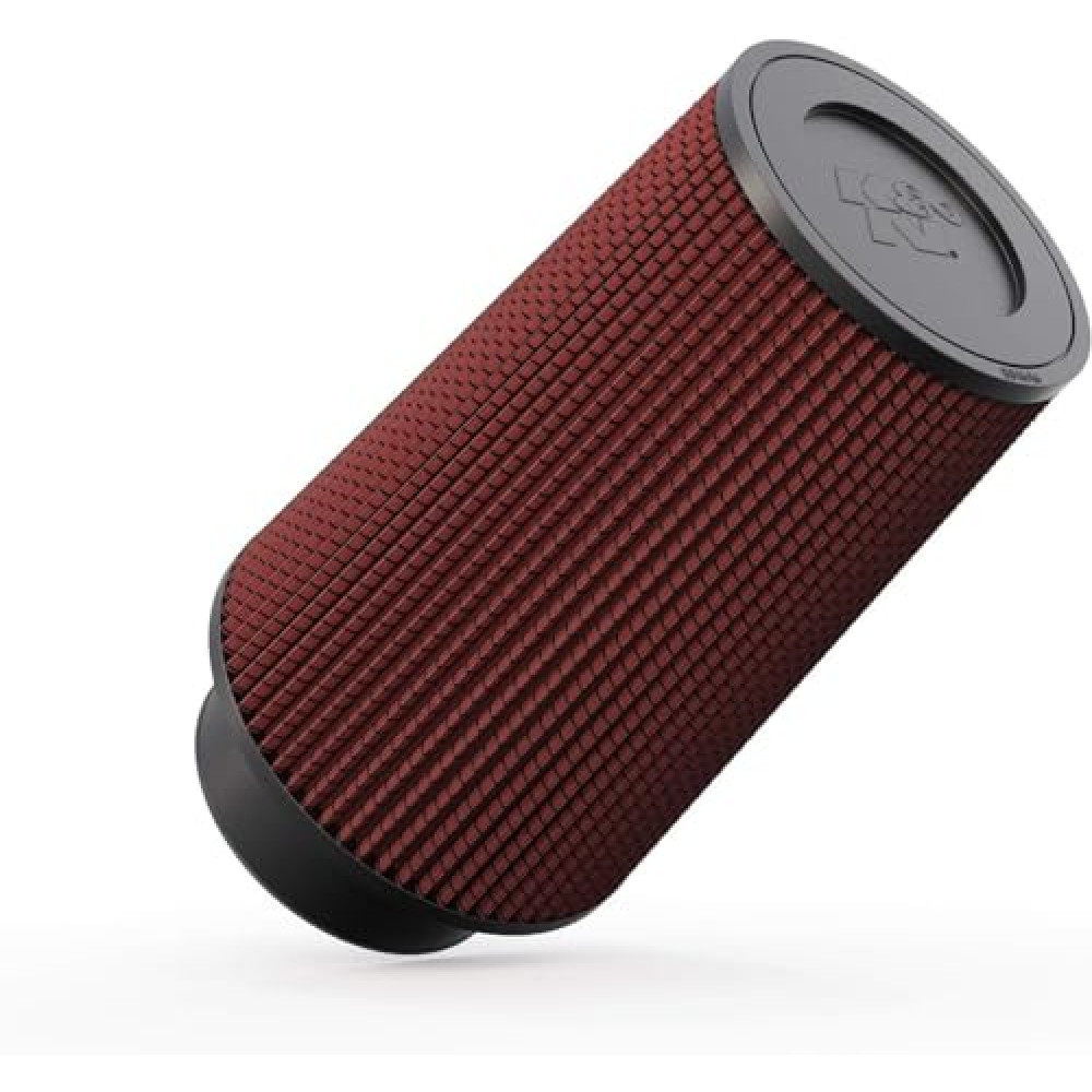 K&N High-Flow Original Lifetime Universal Clamp-On Air Filter: High Performance, Premium, Washable: Flange Diameter: 4 In, Filter Height: 9 In, Flange Length: 1.75 In, Shape: Round Tapered, RE-0870
