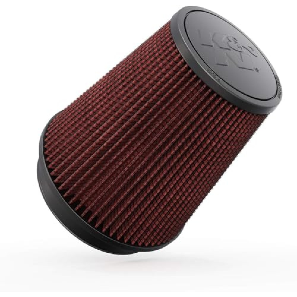 K&N High-Flow Original Lifetime Universal Clamp-On Air Filter: High Performance, Premium, Washable: Flange Diameter: 5 In, Filter Height: 7 In, Flange Length: 1 In, Shape: Round Tapered, RU-2800