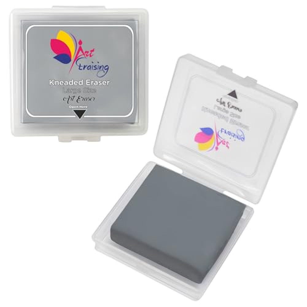 Kneaded Erasers for Artists,Erasers for Drawing Art, Large Size Grey Kneadable Eraser for Drawing Artists, Art Supplies, Art Gum Erasers for Charcoal Pencils, Sketching Supplies (1)