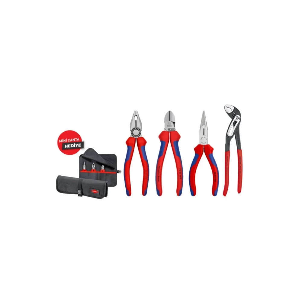 Knipex 00 19 56 Set (Pense, Kargaburun, Yan Keskı, Fort Pense) Pense Fiyatı