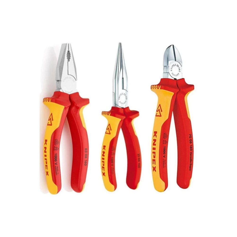 Knipex 0306160Vde Pense+ 7006160 Yan Keski+2506160Vde Kargaburun 3Lu Set Pense Fiyatı