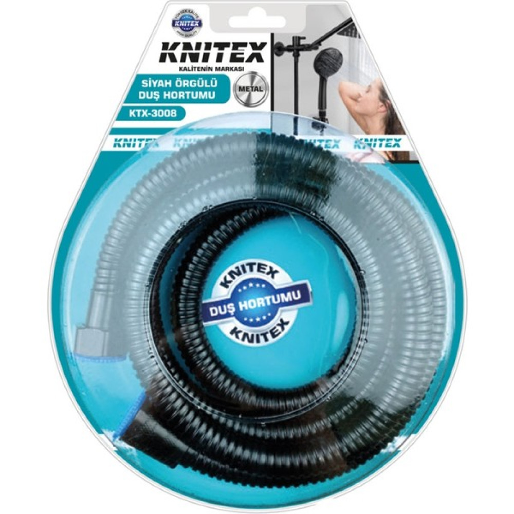 Knitex KTX-3008 Siyah Örgülü Duş Hortumu-59 Duş Seti Fiyatı