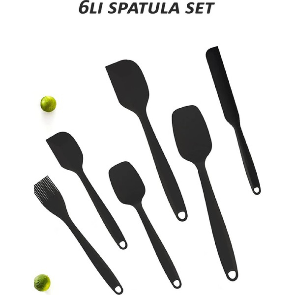 Knittingtr 6 Adet Isıya Dayanıklı Silikon Spatula Seti Yanmaz Yapışmaz Mutfak Silikon Yumurta Fırçası Kaşık Mutfak Gereçleri Fiyatı