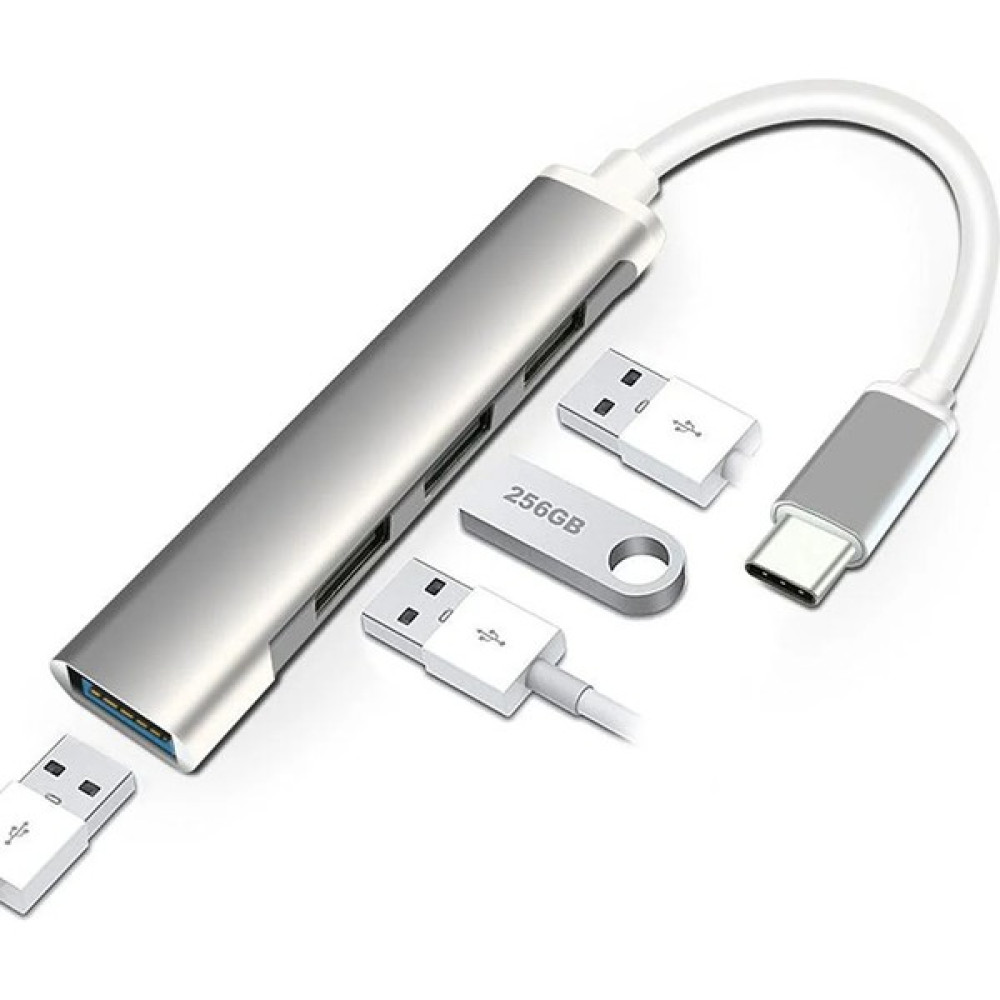 KNN Technology Type - C 4 Girişli USB Çoğaltıcı Type-C To USB Hub 4 Ports Seri & Paralel Kablo Fiyatı