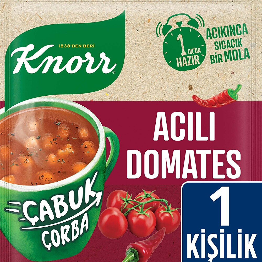 Knorr Çabuk Çorba Acılı Domates 1 Kişilik 22 G Hazır Çorba Fiyatı