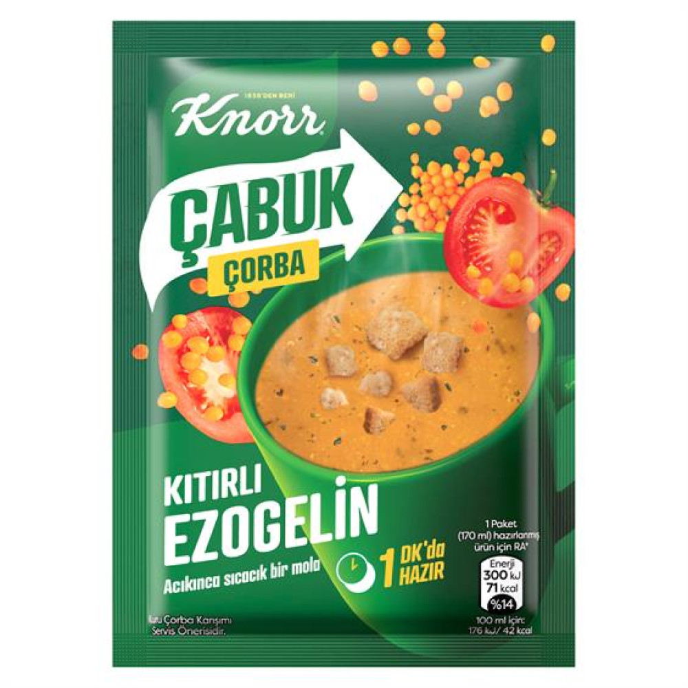 Knorr Çabuk Çorba Ezogelin 22 gr Hazır Çorba ve Bulyon Fiyatı