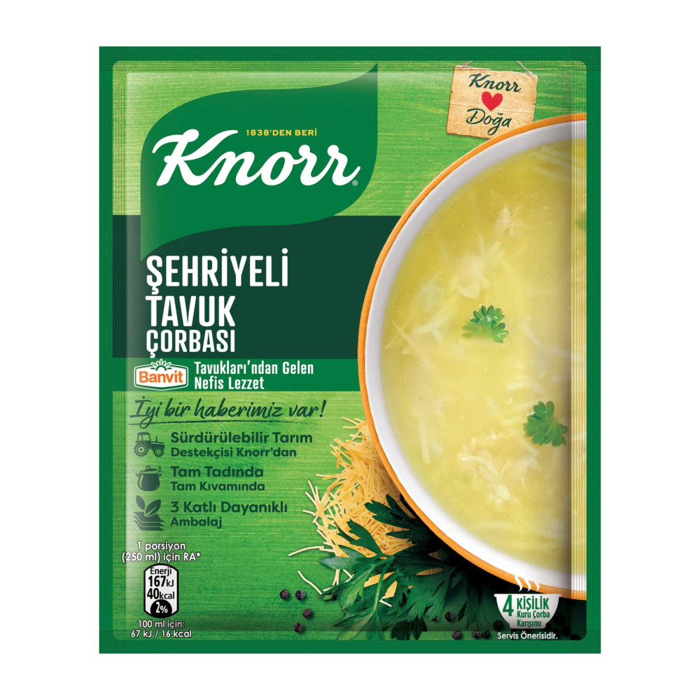 Knorr Çorba 51 gr 12'li Paket Şehriyeli Tavuk Konserve, Sos, Hazır Yemek Fiyatı