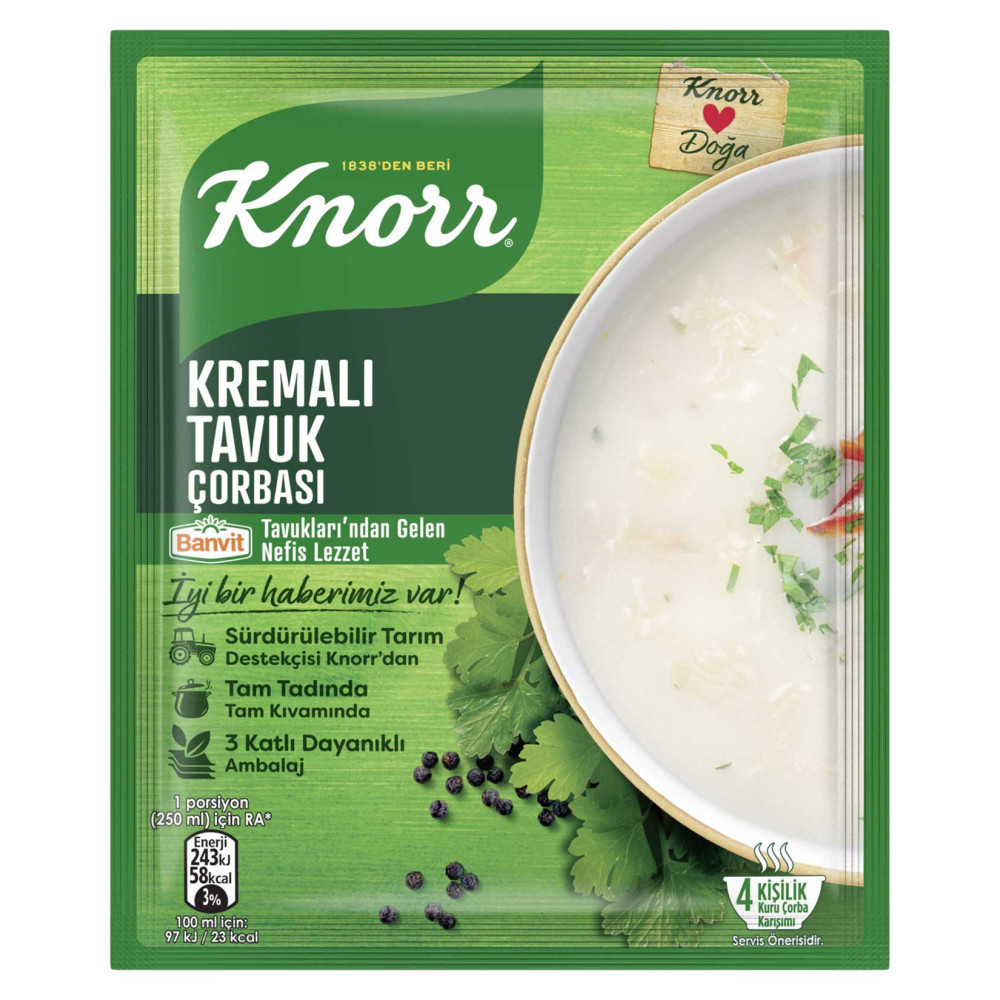 Knorr Çorba 65 gr 12'li Paket Kremalı Tavuk Konserve, Sos, Hazır Yemek Fiyatı