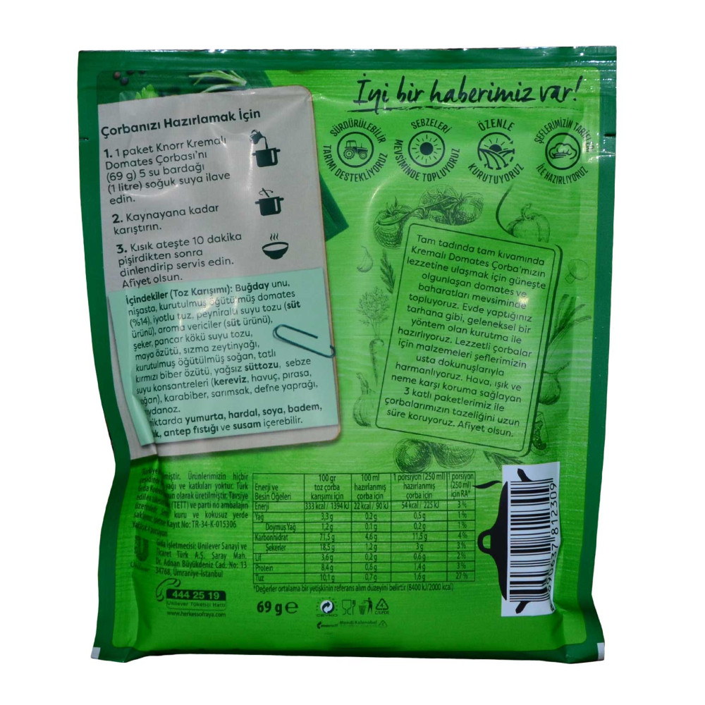 Knorr Çorba 69 gr 12'li Paket Domates