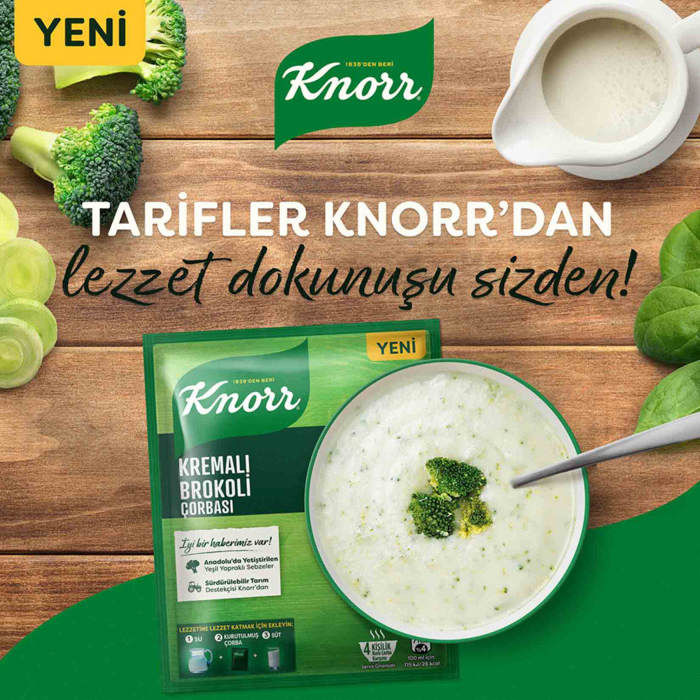 Knorr Çorba 70 gr 12'li Paket Kremalı Brokoli