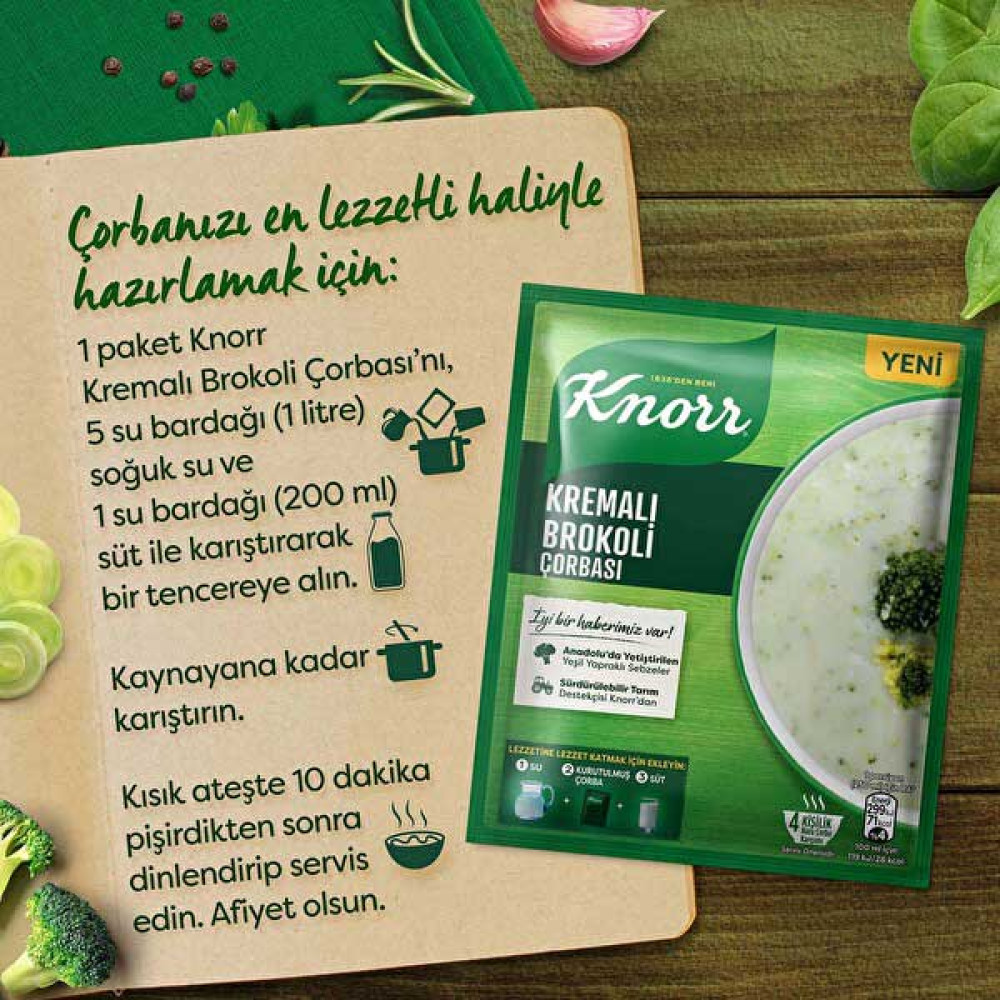 Knorr Çorba 70 gr 12'li Paket Kremalı Brokoli