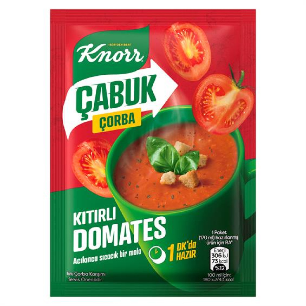 Knorr Kıtırlı Domatesli Çabuk Çorba 22 gr Hazır Çorba ve Bulyon Fiyatı