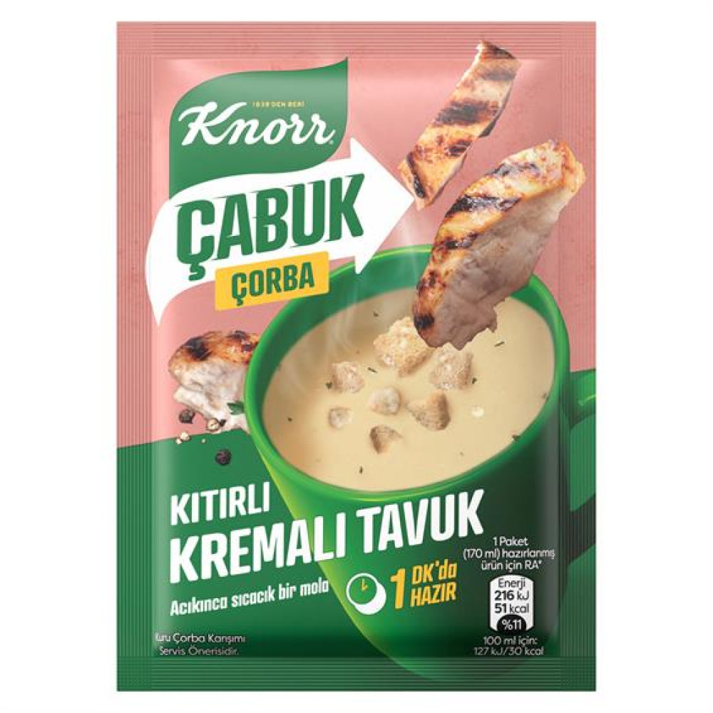 Knorr Kremalı Tavuk Çabuk Çorba 18 gr Hazır Çorba ve Bulyon Fiyatı