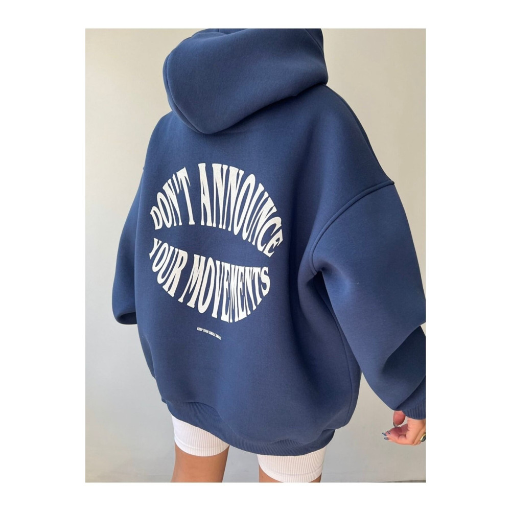 Know Dont Hoodie Sweatshirt Indigo Mavi 36 Beden Bayan Sweatshirt Fiyatı