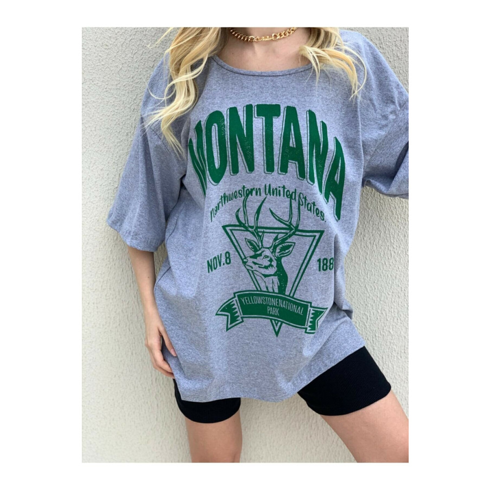 Know Kadın 3lü Set Oversize Baskılı Tişört Berkeley Montana Tayt XL Beden Kadın Giyim Fiyatı