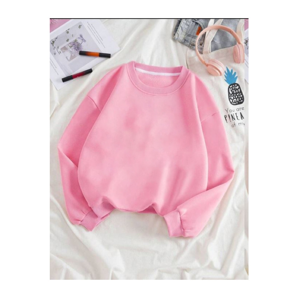 Know Kadın Pembe Düz Bisiklet Yaka Sweatshirt S Beden Bayan Sweatshirt Fiyatı
