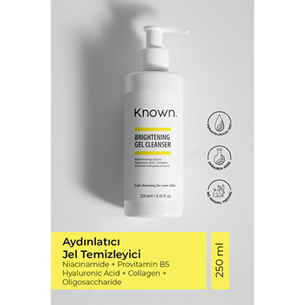 Known Aydınlatıcı Jel Temizleyici 250 ml (Biotechnology Active + Hyaluronic Acid + Collagen) - JEL TEMİZLEME Cilt Temizleme ve Peeling Fiyatı
