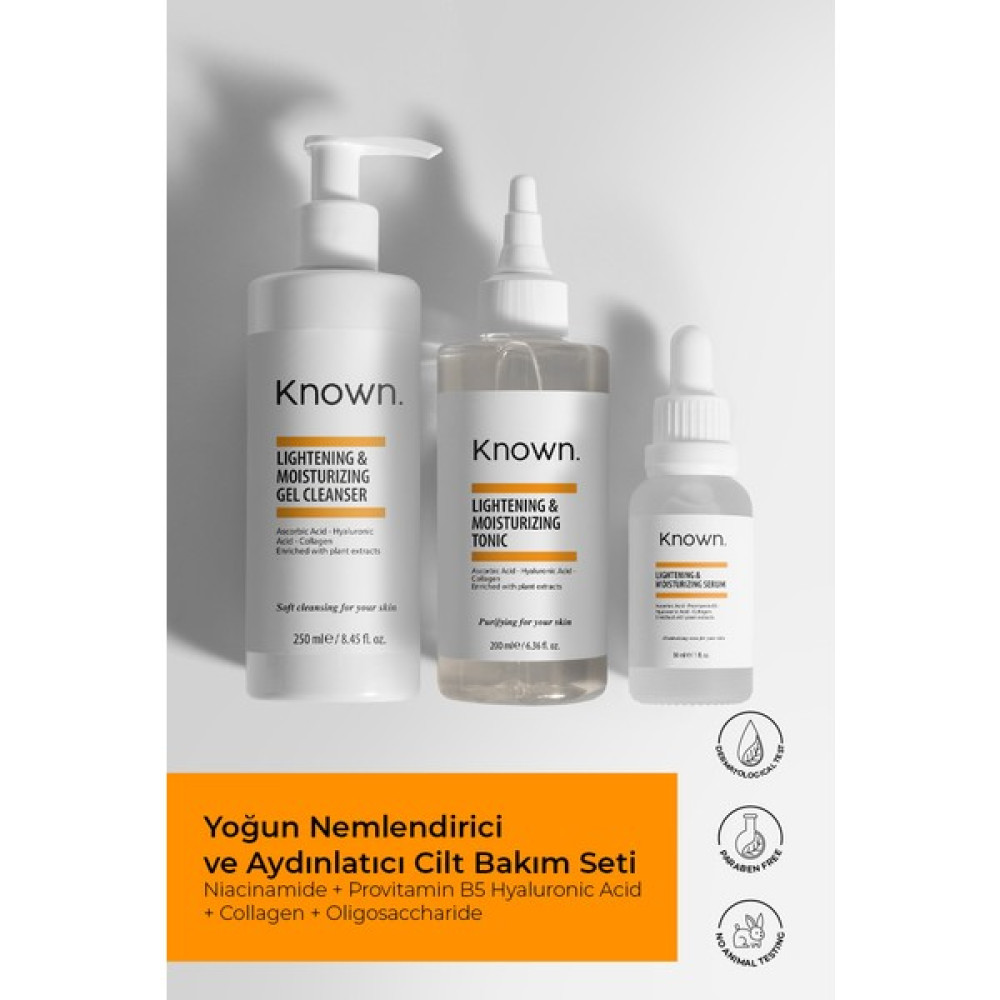 Known. Known Yoğun Nemlendirici Ve Aydınlatıcı Set ( Ascorbic Acid & Hyaluronic Acid & Collagen ) Cilt ve Yüz Bakımı Fiyatı