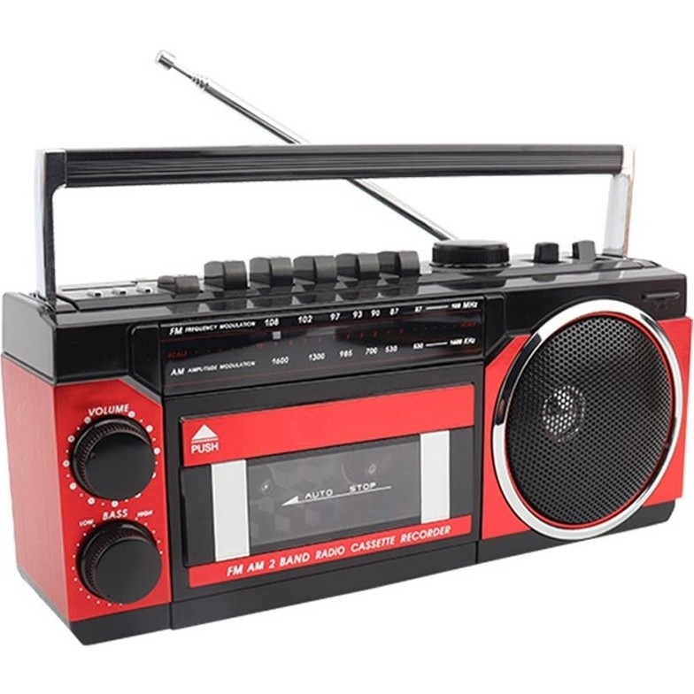 Knstar Puxing PX-250BT Müzik Seti Fm Radyo-Usb-Mp3 Player-Bluetooth Kaset Çalar - Kırmızı - Siyah Müzik Seti Fiyatı