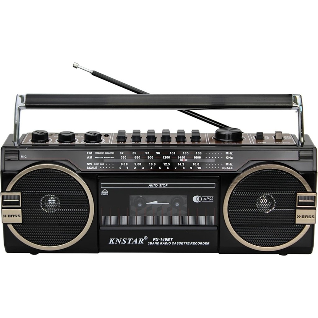 Knstar PX-149BT Bluetooth Usb+Sd+Fm Radyo Kaset Çalar Müzik Çalar - Kahverengi Diğer Fiyatı