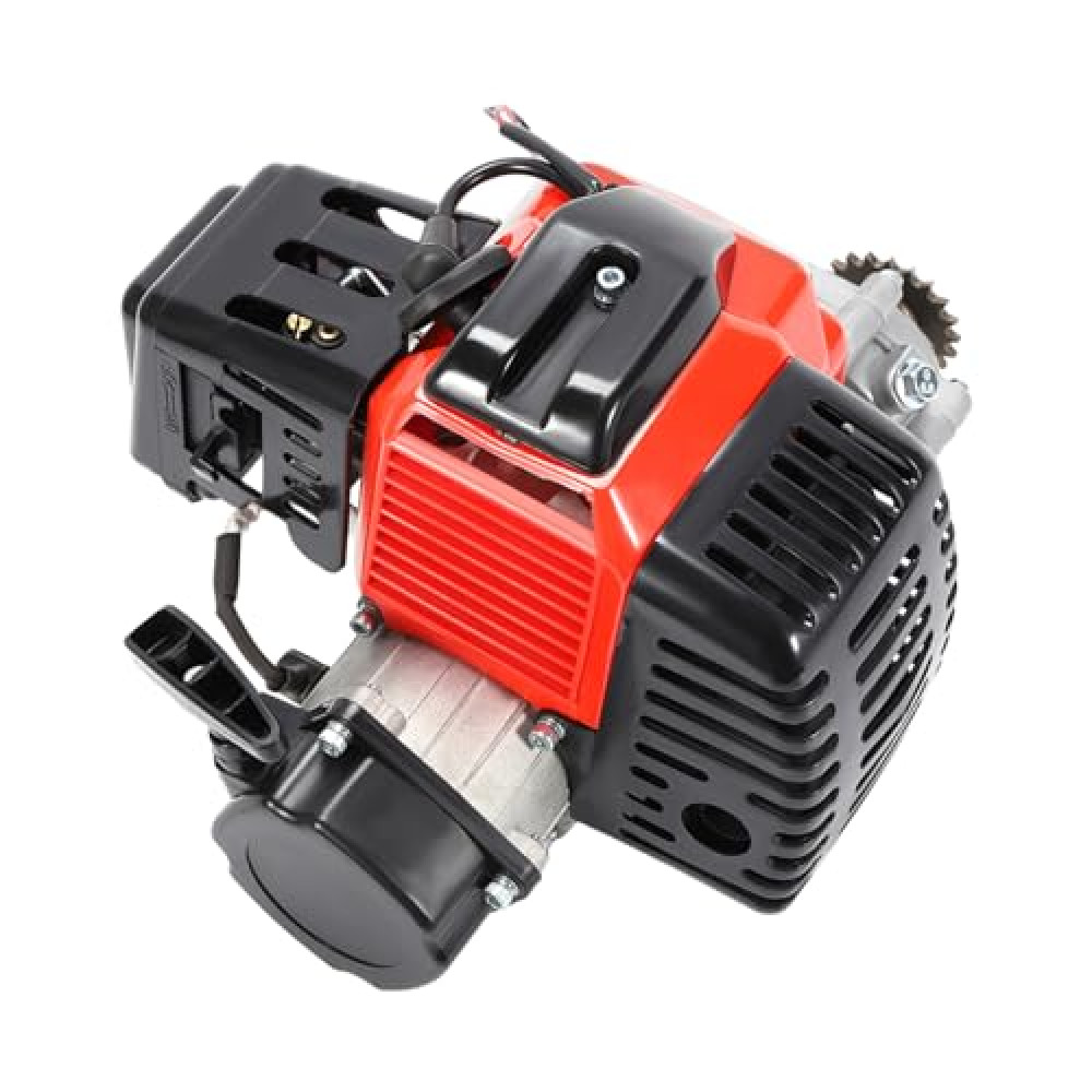 Knwigoe 49cc 2 Stroke Engine Gas Engine Mini Bike Engine with Air Cooled Single Cylinder System Manual/Electric Start for Scooters Pocket Dirt Bike
