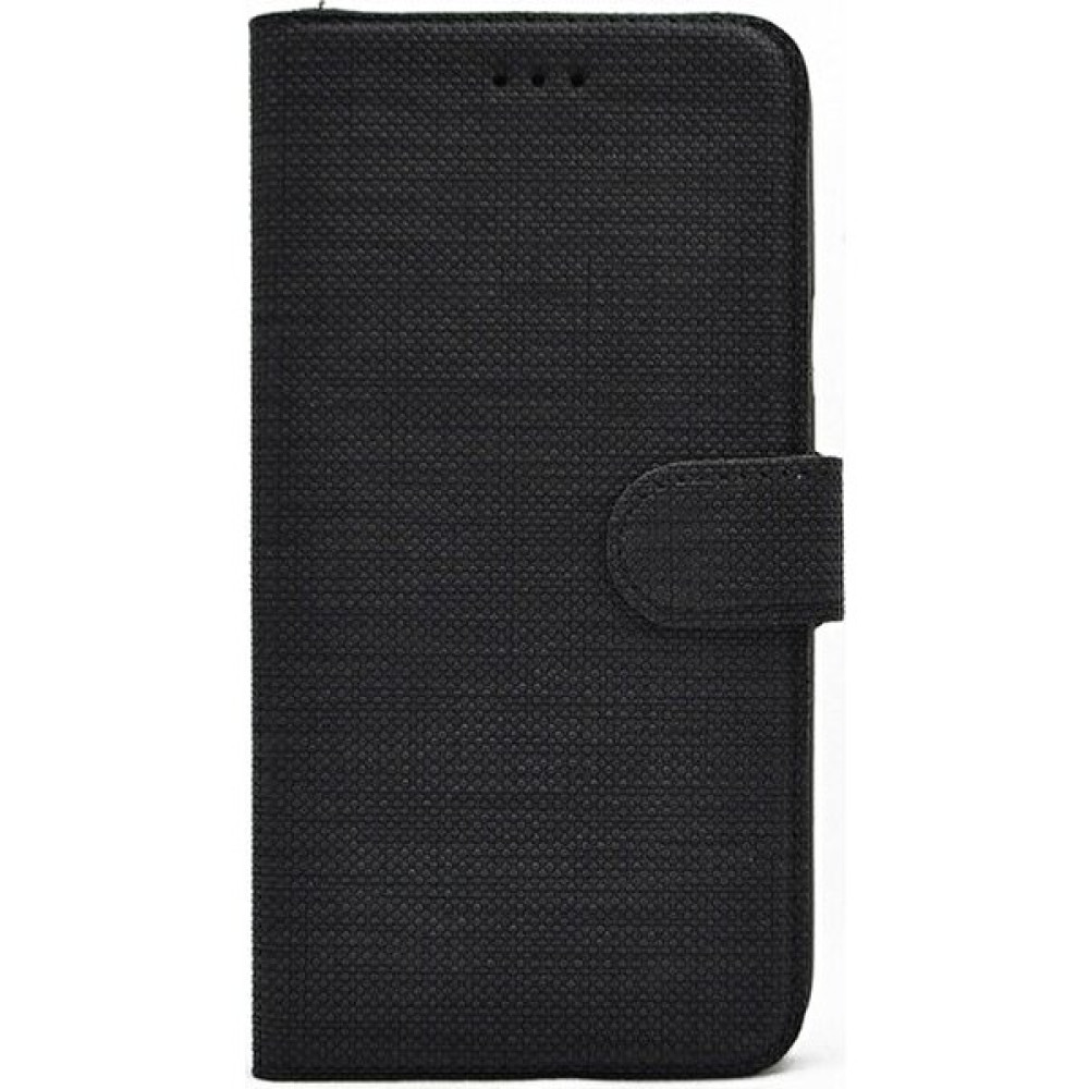Kny Samsung Galaxy A9 2018 Kılıf Kumaş Desenli Cüzdanlı Standlı Kapaklı Kılıf - Siyah Cep Telefonu Kılıfı Fiyatı