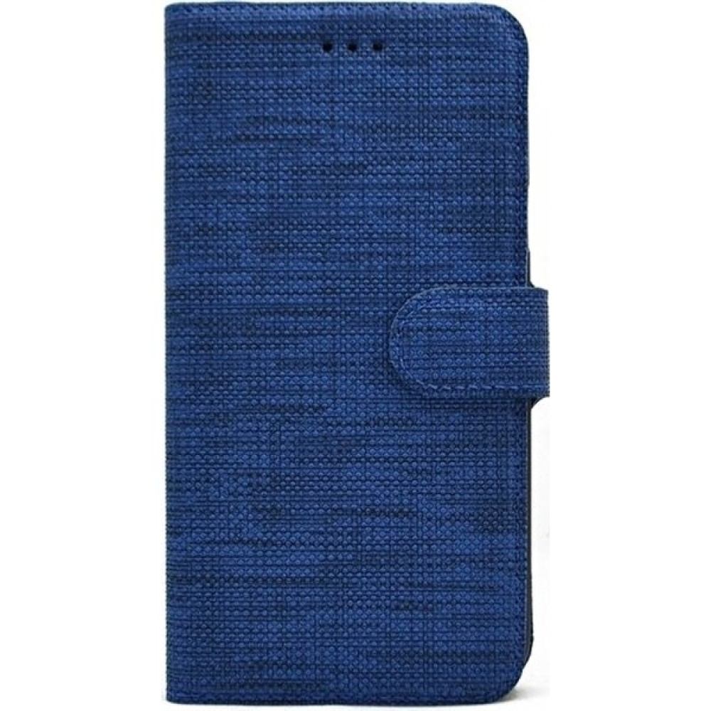 Kny Samsung Galaxy Note 10 Lite A81 Kılıf Kumaş Desenli Cüzdanlı Standlı Kapaklı Kılıf - Mavi Cep Telefonu Kılıfı Fiyatı