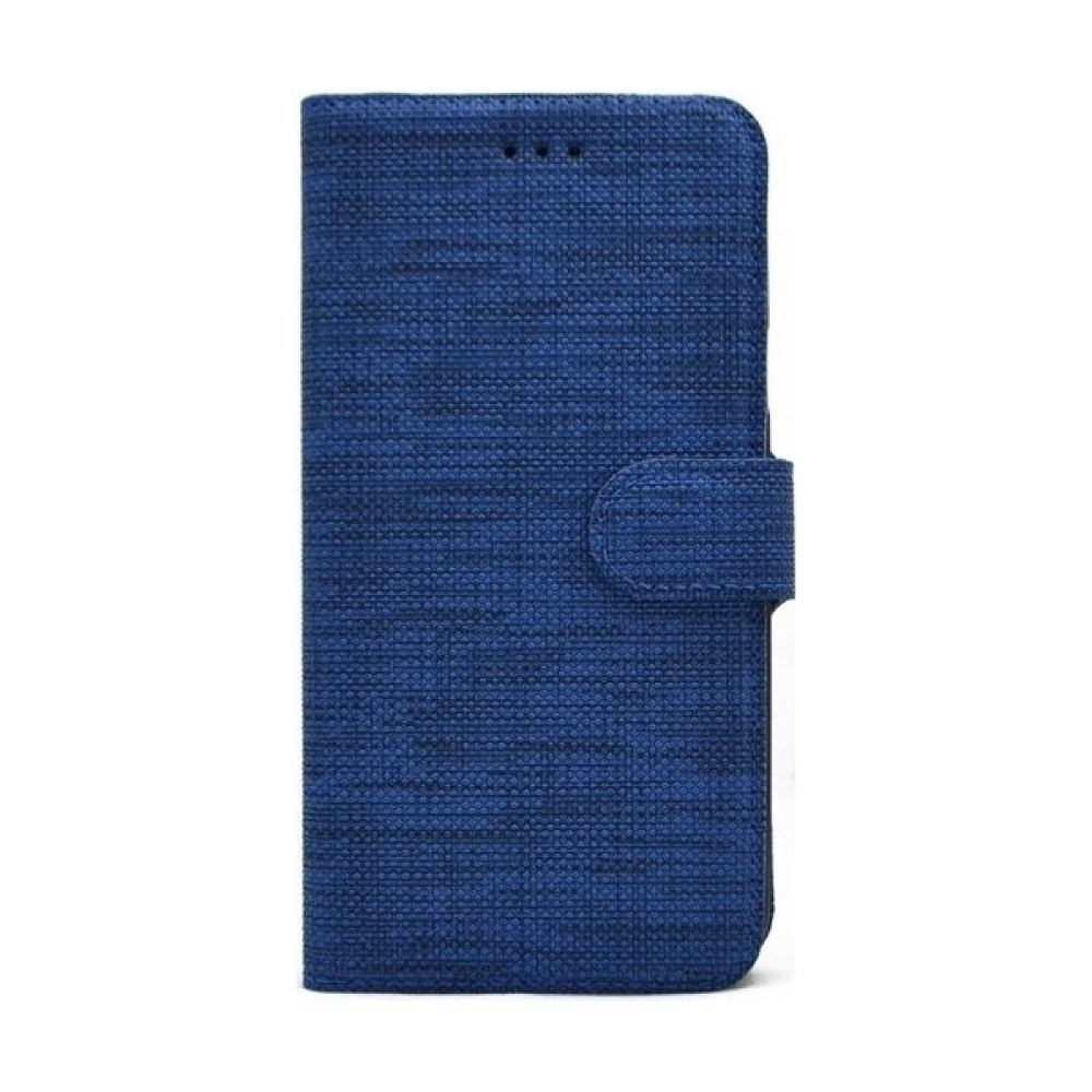 Kny Samsung Galaxy Note 10 Plus Kılıf Kumaş Desenli Cüzdanlı Standlı Kapaklı Kılıf - Mavi Cep Telefonu Kılıfı Fiyatı