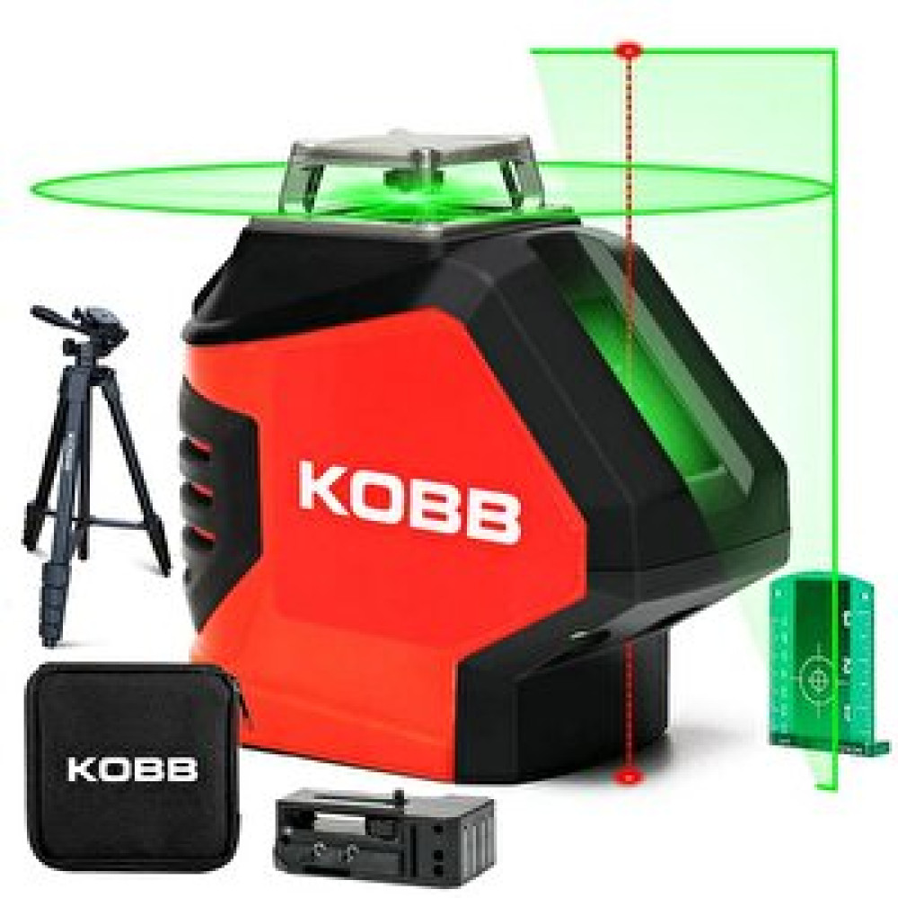 Kobb Kbl88gtp 25 Metre Profesyonel Yatay 360° Ve Dikey Otomatik Hizalamalı Nokta Şakül Ve Yeşil Çapraz Çizgi Lazer Distomat + Trip Lazer Metre / Uzaklık Ölçer Fiyatı