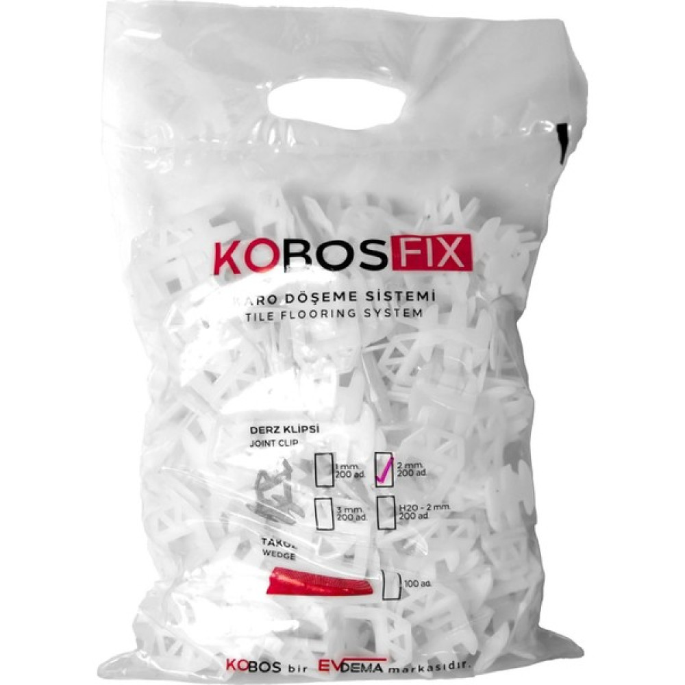 Kobos Karo Döşeme Derz Klipsi 2 MM - 200 Adet KBS.DK200-2 Oto Boyaları Fiyatı