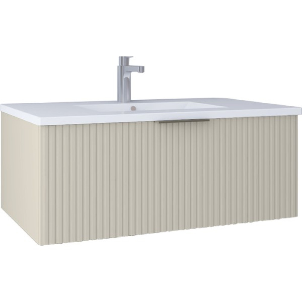 Kobos New Bella 80 cm Lavabo Dolabı Luna KB710026 - 1 - Beyaz Diğer Fiyatı