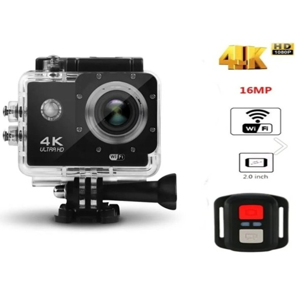 Koçak Elektronik Kask Kamerası 170 Derece 16 Mp 4K Ultra Hd Wifi Aksiyon Kamerası Kumandalı Kamera Aksiyon Kameralar Fiyatı
