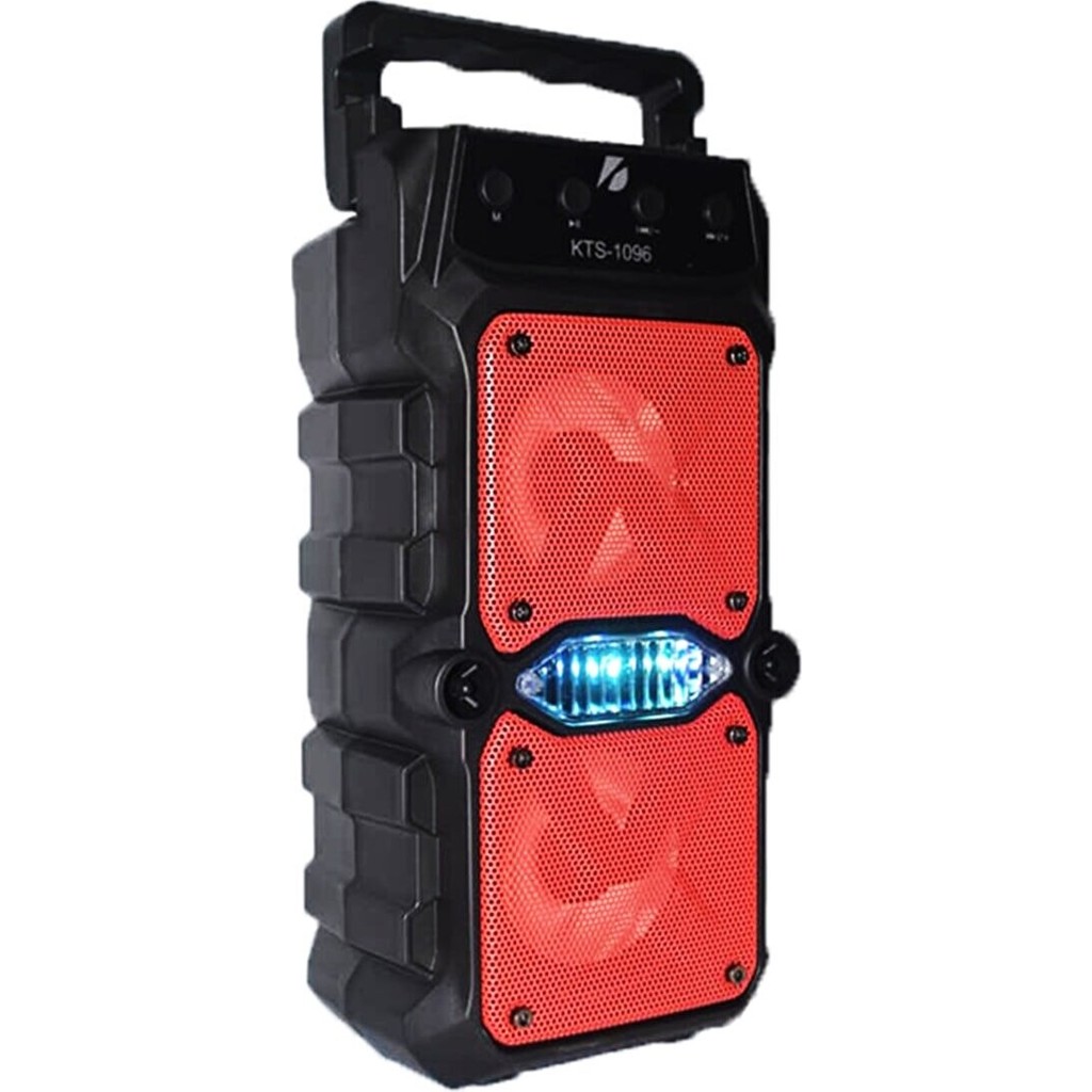 Koçak Elektronik KTS-1096 Taşınabilir Kablosuz Bluetooth Hoparlör-Karaoke Hoparlör 3 Inç x 2 LED Işık - Kırmızı Bluetooth Hoparlör Fiyatı