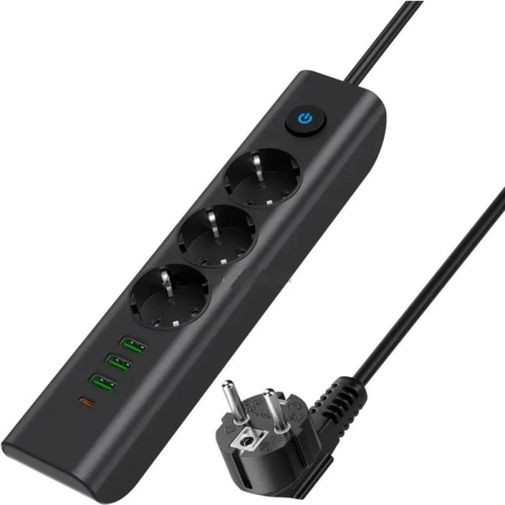 Koçak Elektronik Yeni Akım Korumalı 3 Soket Girişli 3.4 Amper Priz 3 x Usb Type-C Girişli Uzatma Kablosu FTR13 Prizler Fiyatı