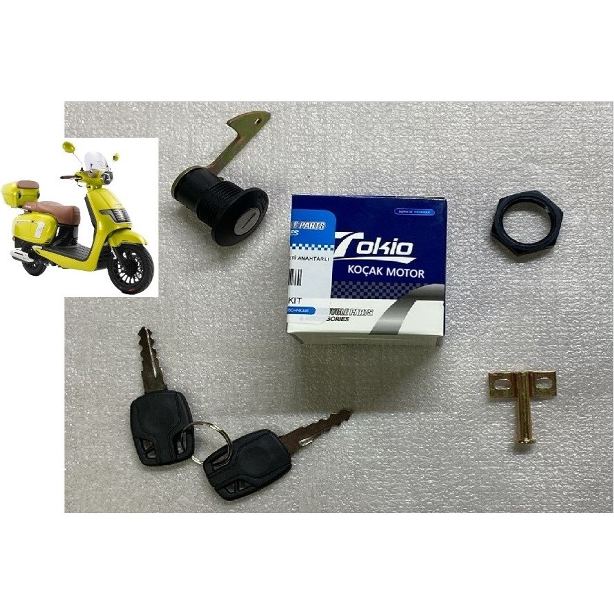 Koçak Motor Kuba Bayberry 50 Arka Bagaj Kilidi - 1 - Siyah Diğer Fiyatı