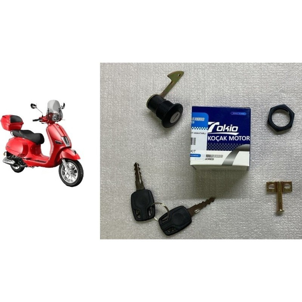 Koçak Motor Kuba Grace 50 Arka Bagaj Kilidi - 1 - Siyah Diğer Fiyatı