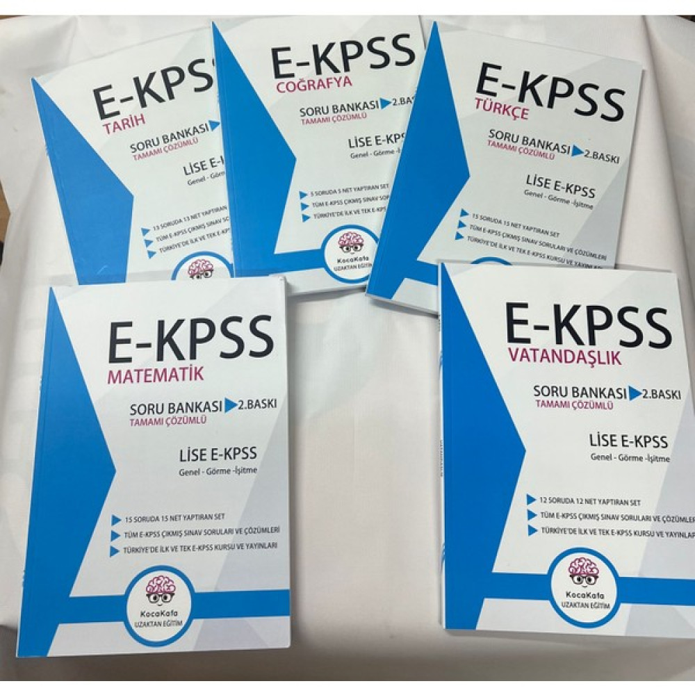 KocaKafa EKPSS Lise Soru Bankası Tamamı Çözümlü 2024 5'li Set EK02 (1.BASKI) KPSS Fiyatı