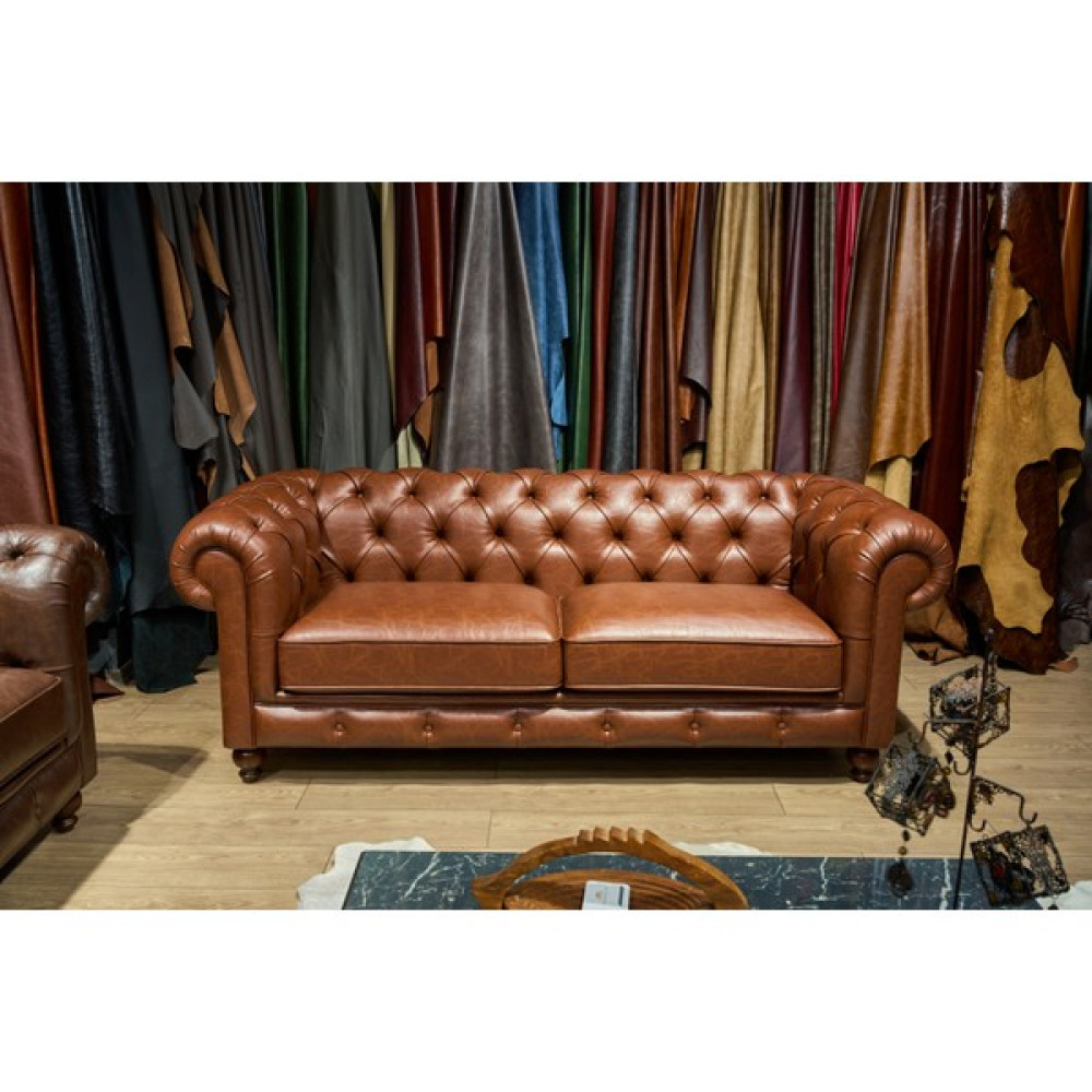 Koçaklar Home Living Marbella Suni Deri 210 cm Chester / Taba Koltuk Takımı / Seti Fiyatı