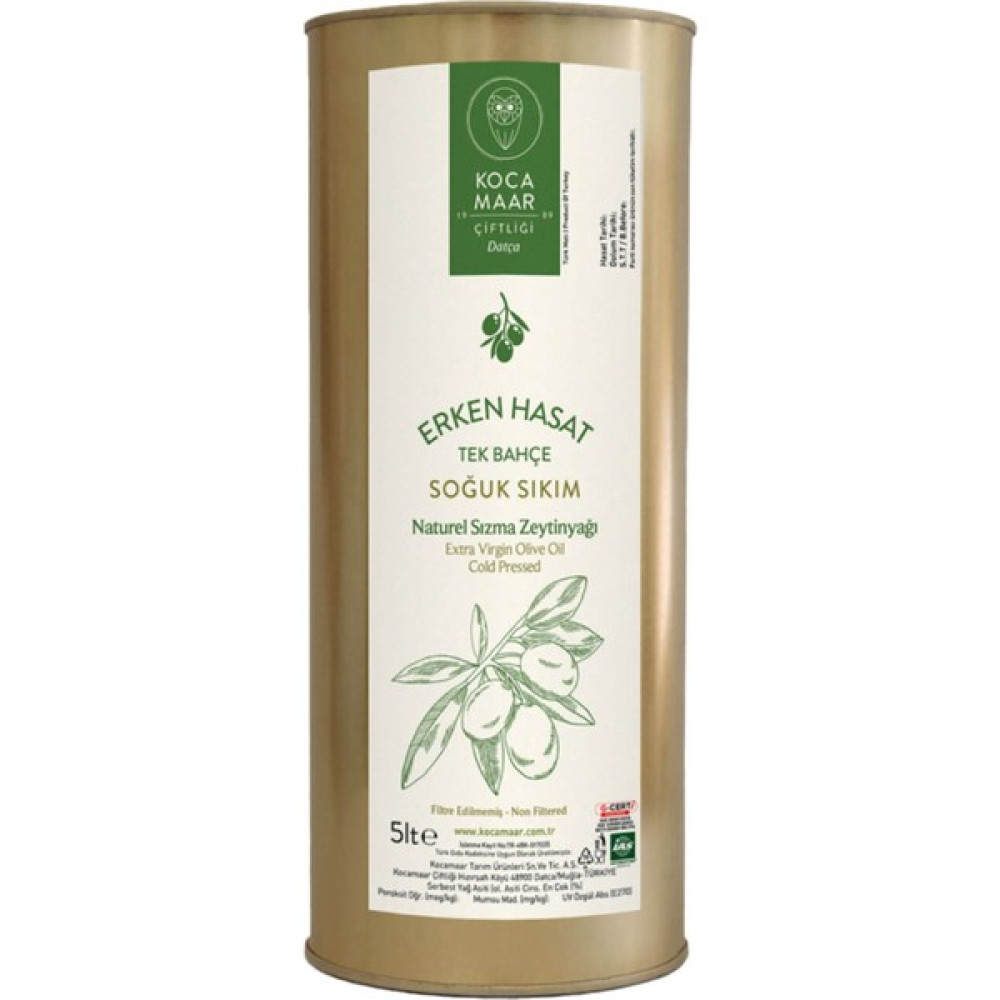 Kocamaar Çiftliği Erken Hasat Soğuk Sıkım Naturel Sızma Zeytinyağı Tek Bahçe 5 lt Oto Boyaları Fiyatı