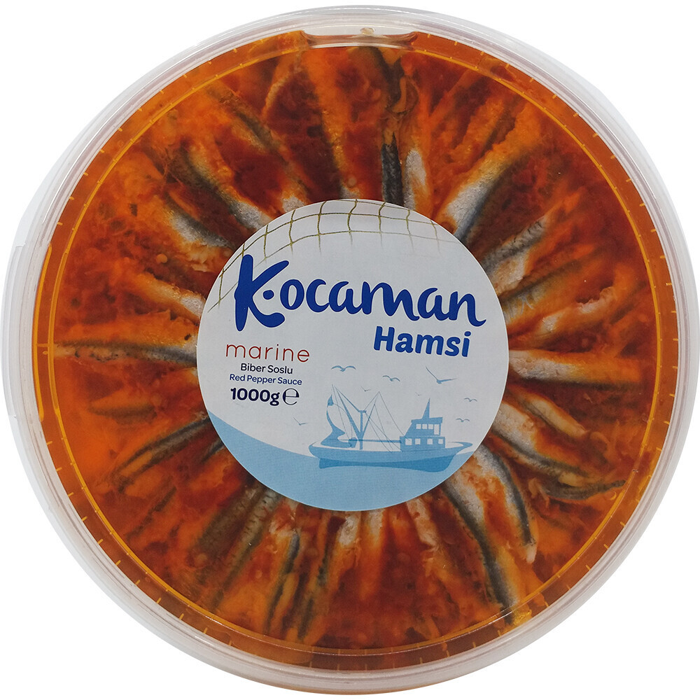 Kocaman Hamsi Kırmızı Biber Soslu Fileto Marine 1000g Deniz Ürünü Fiyatı