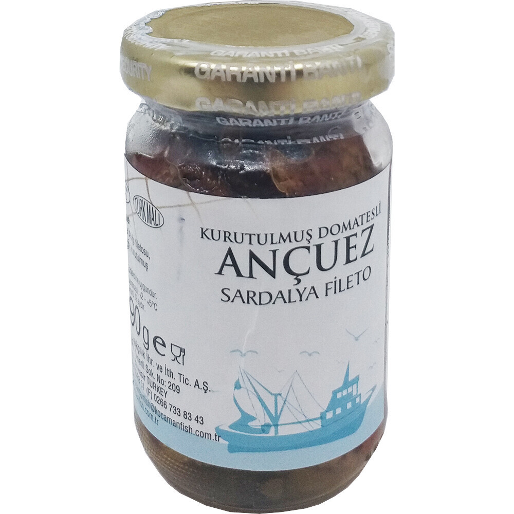 Kocaman Sardalya Ançüez Kurutulmuş Domatesli Marine 90 Gr Deniz Ürünü Fiyatı