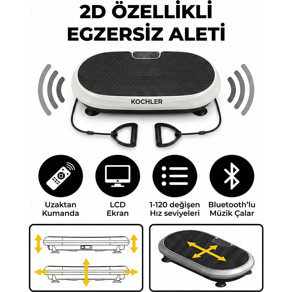 Kochler 2d Özellikli Bluetooth'lu Kondisyon Aleti ve Egzersiz Aleti - Hoparlörlü Müzik Özellikli Bluetooth Hoparlör Fiyatı