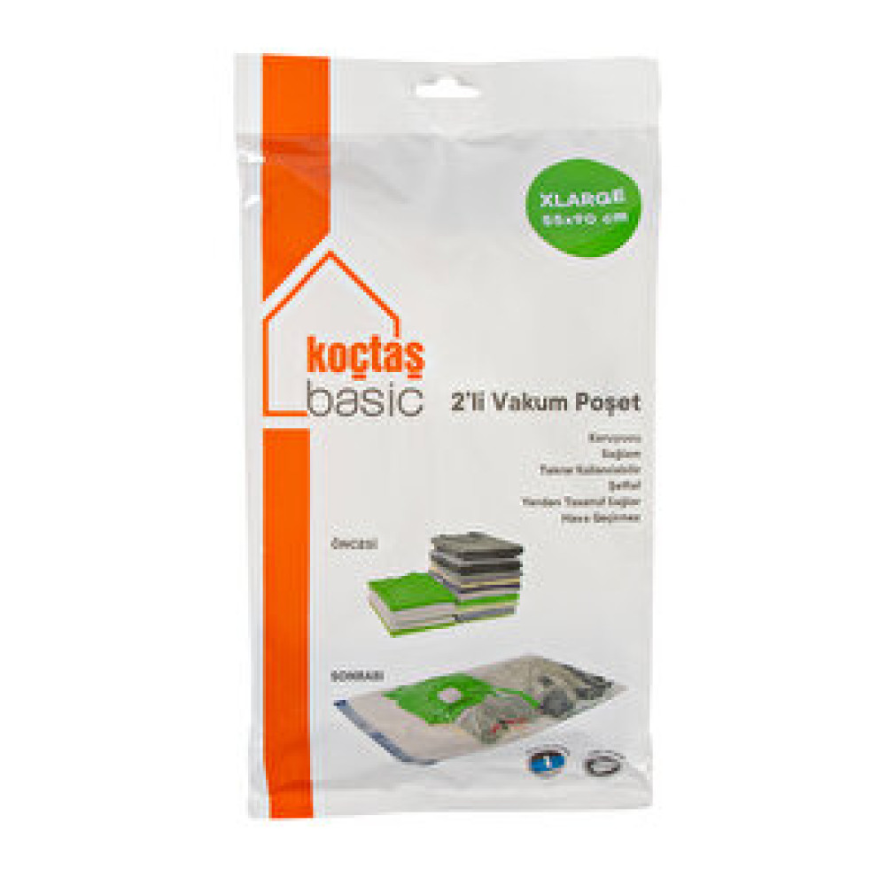 Koçtaş Basic 2'li Vakum Poşet Xlarge Hurç Fiyatı