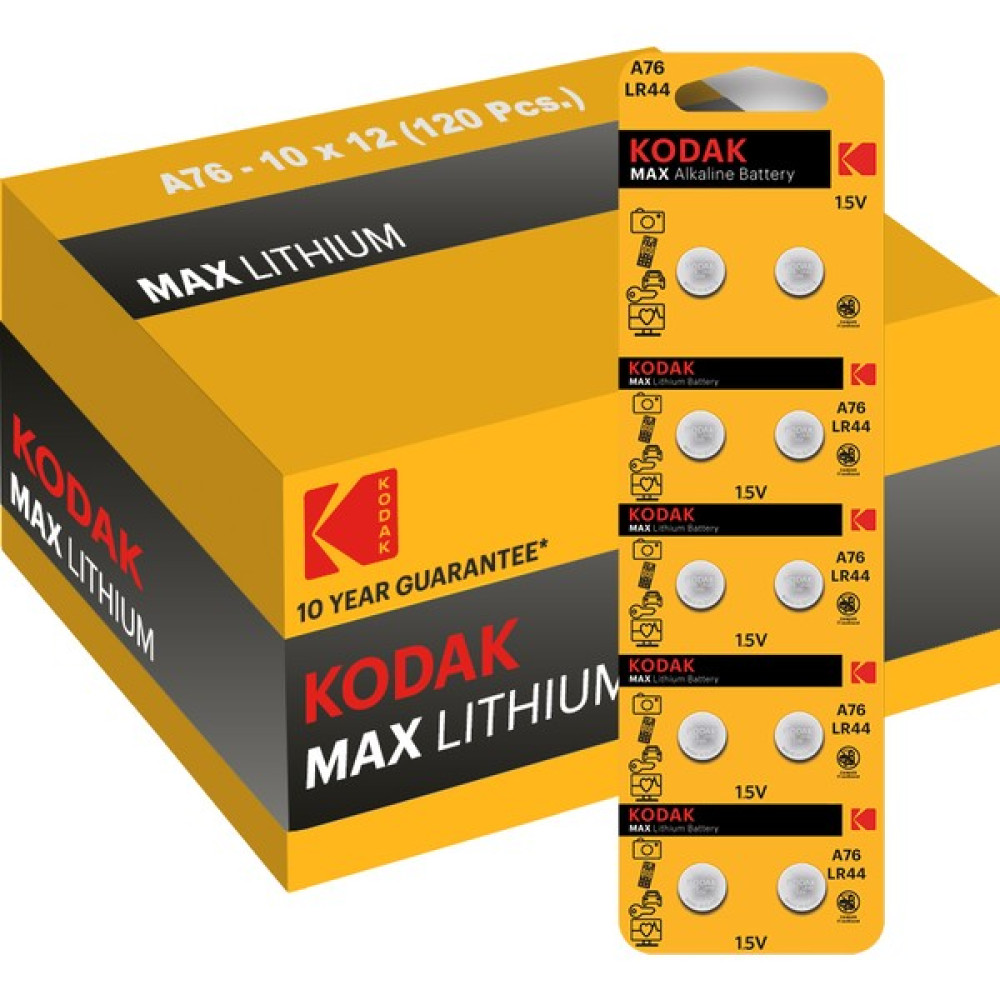 Kodak 120 Adet A76/Lr44 Alkalin Düğme Pil Oto Boyaları Fiyatı