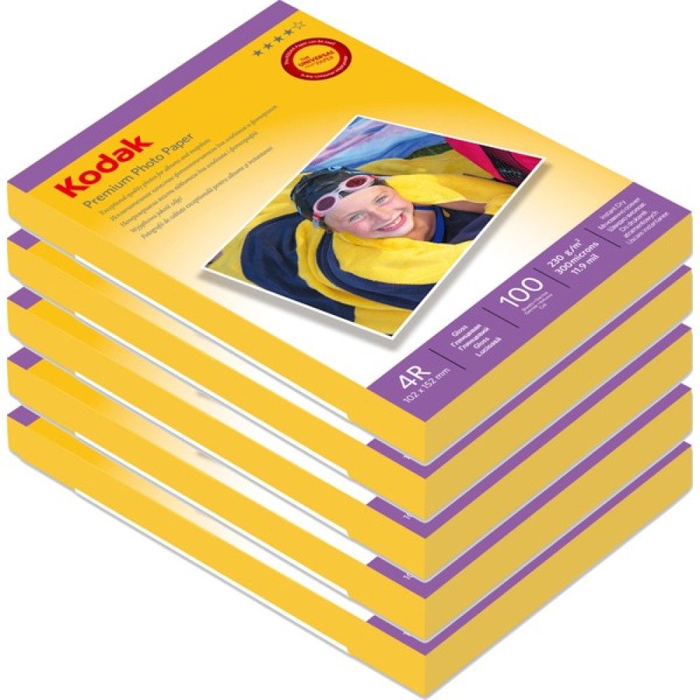 Kodak 230 Gram 10X15 Parlak 5'li Paket 500 Adet İnkjet Fotoğraf Kağıdı Fotoğraf Kağıtları & Asetatlar Fiyatı