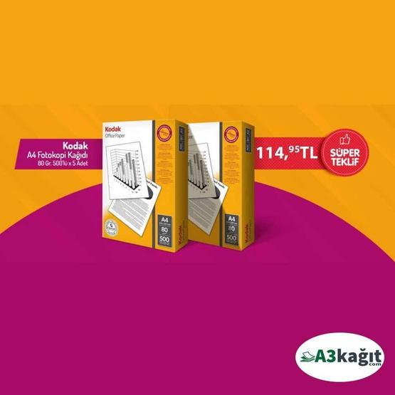 Kodak 500'lü 80 gr 5 adet A4 Fotokopi Kağıdı Fotokopi Kağıdı Fiyatı