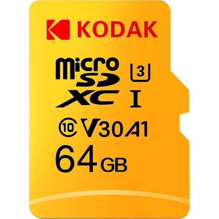 Kodak 64GB Micro SD Kart UHS-I U3 V30 Sarı Renk Yüksek Okuma Yazma Hızı ile Profesyonel Kullanım SSD / Solid State Drive Fiyatı