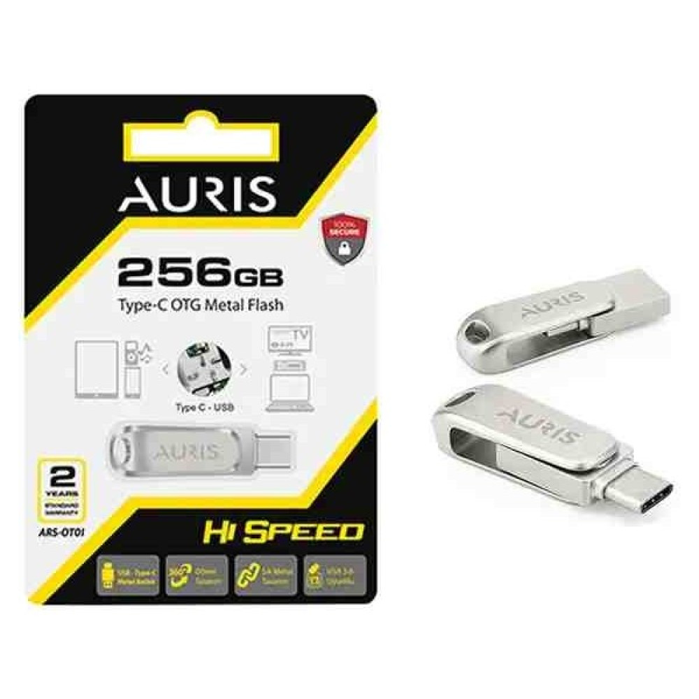Kodak Auris 256Gb.128Gb.Type-C ve USB 3.0 USB Flash Bellek Otg Çift Girişli Metal Sağlam Orjinal - Gümüş Flash Bellekler Fiyatı