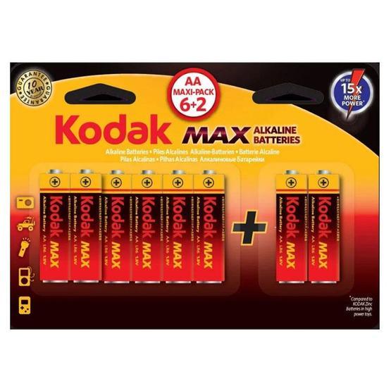 Kodak Max 6+2 Adet Alkalin Kalem Pil Normal & Şarj Edilebilir Piller Fiyatı