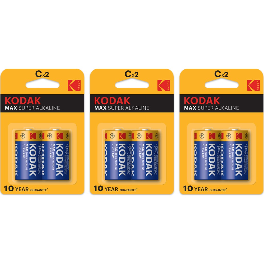 Kodak Max Super Alkaline (2x3) 6 Adet Alkalin Orta Pil Normal & Şarj Edilebilir Piller Fiyatı